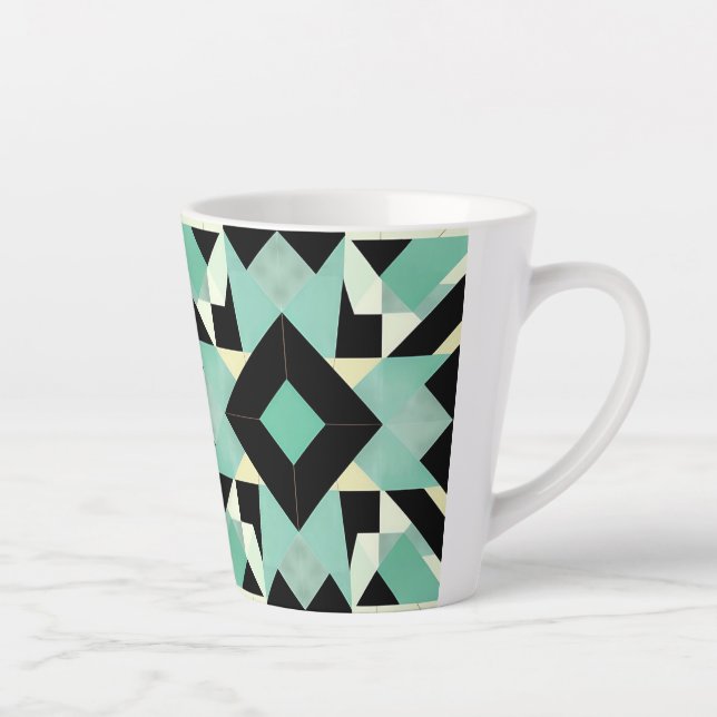Art Deco Geometric 12oz Tasse (Rechts)