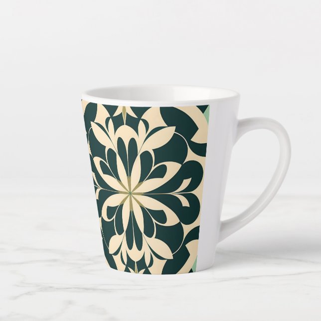 Art Deco Geometric 12oz Tasse (Rechts)