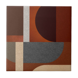 Art Deco Geometric Art - Ledertextur Fliese