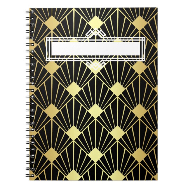 Art Deco Geometric Blank Planner/Kalender Notizblock (Vorderseite)