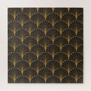 Art Deco Geometric Circles-Muster Puzzle