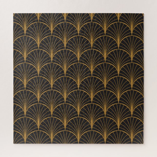 Art Deco Geometric Circles-Muster Puzzle (Vertikal)