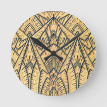 Art Deco Geometric Clock