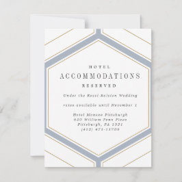Art Deco Geometric Diamond Wedding Details Card Einladung