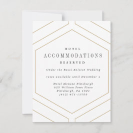 Art Deco Geometric Diamond Wedding Details Card Einladung