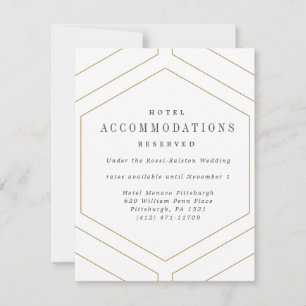 Art Deco Geometric Diamond Wedding Details Card Einladung