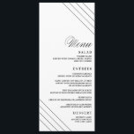 Art Deco Geometric Diamond Wedding Menu Card Menükarte<br><div class="desc">Herrliche,  auf dem Trend stattfindende Einladungen mit einem geometrischen,  diamanten Design. Der gesamte schwarze Text hebt sich durch dieses Design hervor. Ideal für eine Art-Deko oder ultra-Mod Hochzeit sind sie klassisch und klassisch mit einer schicken geometrischen Touch.</div>