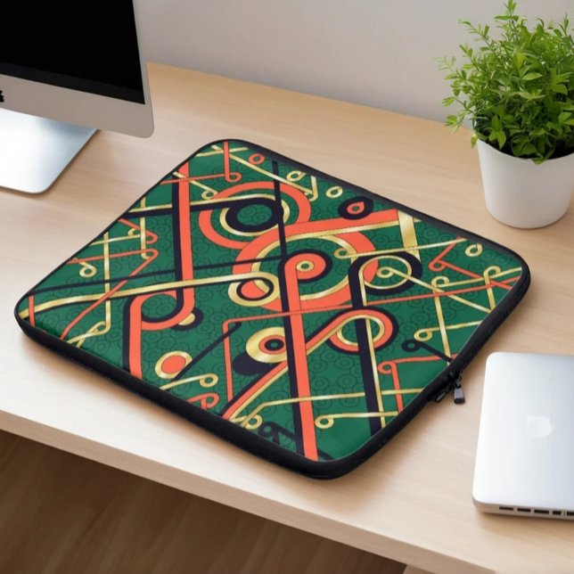Art Deco Geometric Elegante Laptopschutzhülle (Von Creator hochgeladen)