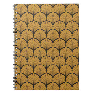 Art Deco Geometric Floral Textur Notizblock