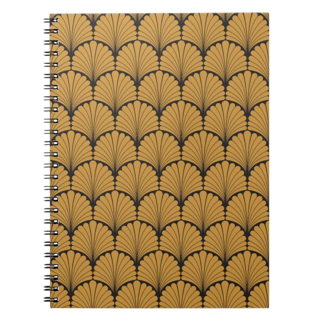 Art Deco Geometric Floral Textur Notizblock (Vorderseite)
