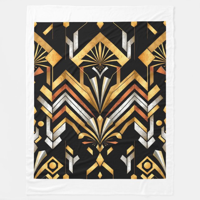 Art Deco Geometric Luxury Velvet Blanket Design(2) Fleecedecke (Vorderseite)