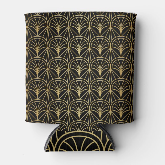 Art Deco Geometric Minimalistisches Muster Dosenkühler (Vorderseite)