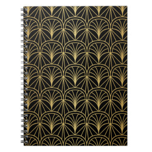 Art Deco Geometric Minimalistisches Muster Notizblock