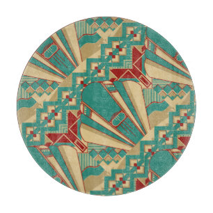 Art Deco Geometric Muster Schneidebrett