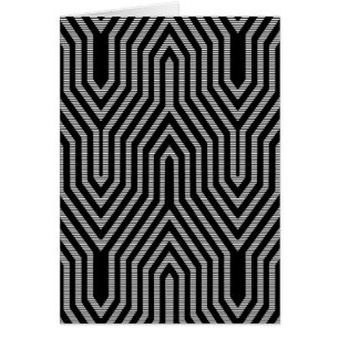 Art Deco Geometric - Schwarzweiß