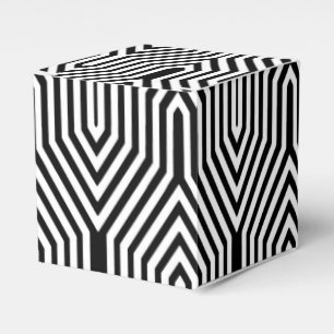 Art Deco Geometric - Schwarzweiß Geschenkschachtel