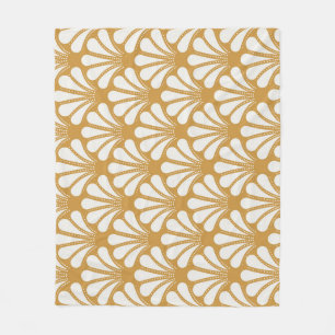 Art Deco Geometric Sea Muschel Fleecedecke