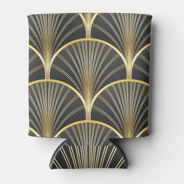 Art Deco Geometric Texture Illustration Dosenkühler (Vorderseite)