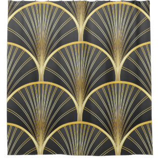 Art Deco Geometric Texture Illustration Duschvorhang