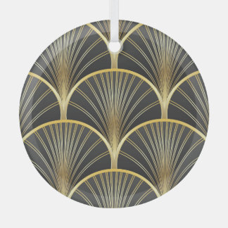 Art Deco Geometric Texture Illustration Ornament Aus Glas