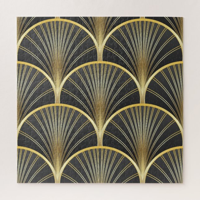 Art Deco Geometric Texture Illustration Puzzle (Vertikal)