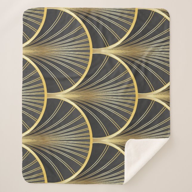 Art Deco Geometric Texture Illustration Sherpadecke (Vorderseite)