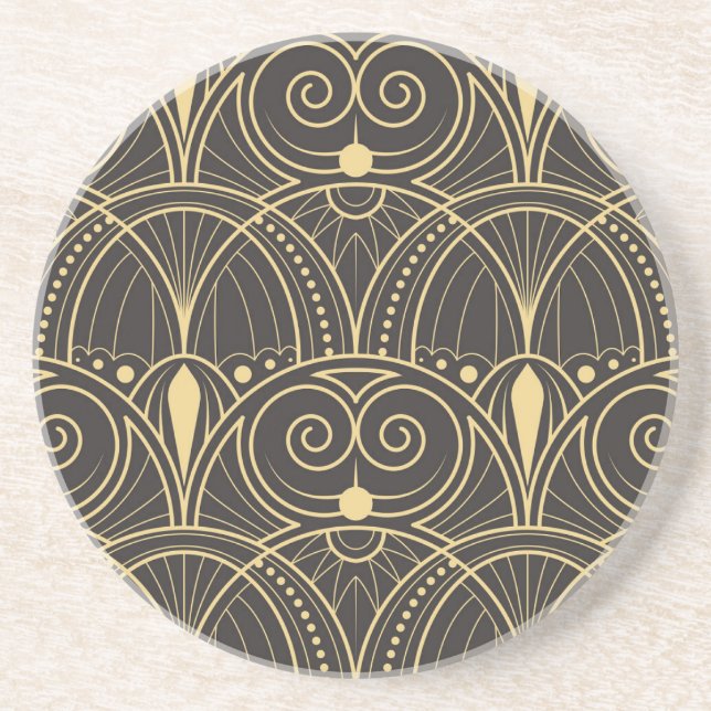 Art Deco Geometric Tiles Luxury. Getränkeuntersetzer (Vorne)