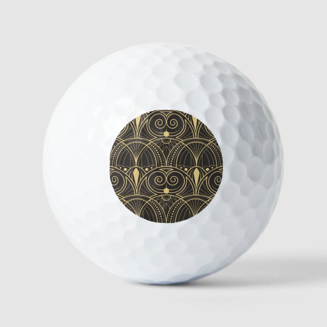 Art Deco Geometric Tiles Luxury. Golfball (Vorderseite)