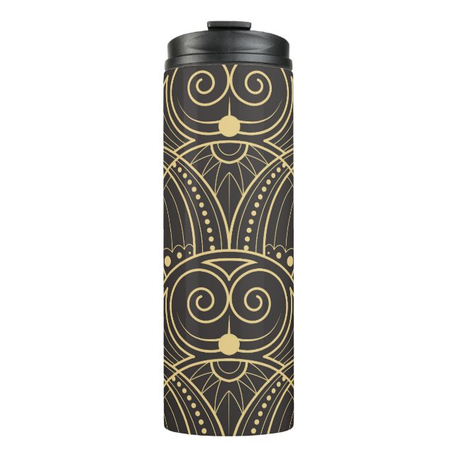 Art Deco Geometric Tiles Luxury. Thermosbecher (Vorderseite)
