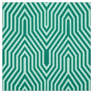 Art Deco Geometric - Türkis und Wasser Stoff