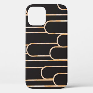 Art Deco Geometrie: Goldene Wasserfarben-Tapete Case-Mate iPhone Hülle