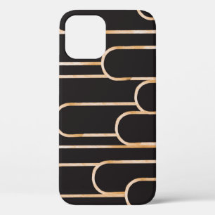 Art-Deco-Geometrie: goldenes Aquarellpapier Case-Mate iPhone Hülle