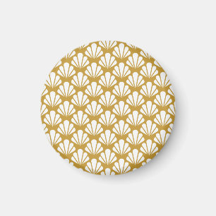 Art Déco, geometrische, blumengeschmückte Muster. Magnet