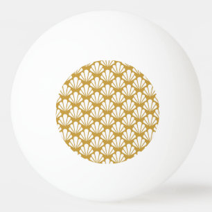 Art Déco, geometrische, blumengeschmückte Muster. Tischtennisball