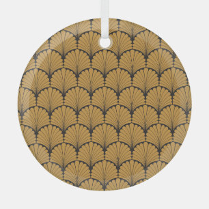 Art Deco Geometrische Blumige Textur Ornament Aus Glas
