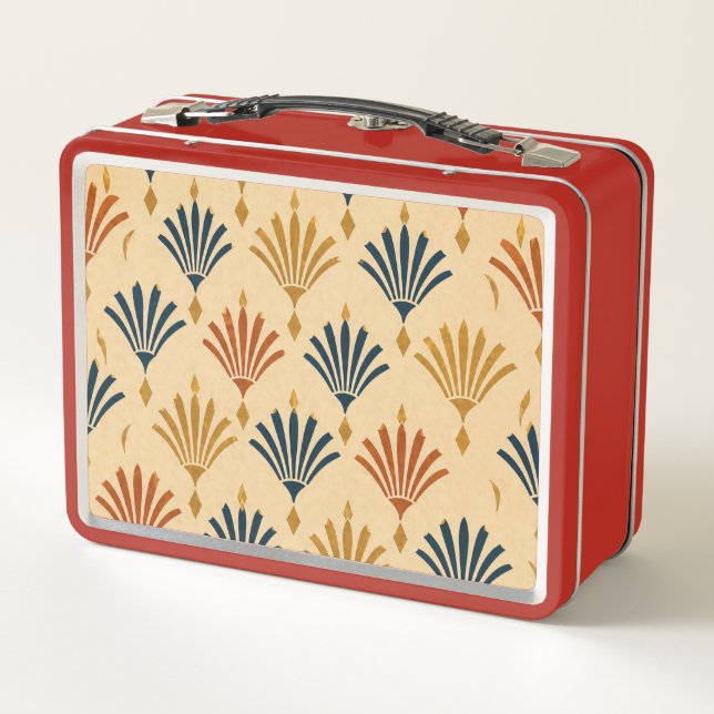 Art Deco Geometrische Lunchbox (Rückseite)