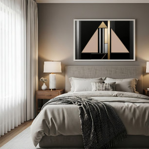 Art Deco Geometrische Struktur Poster