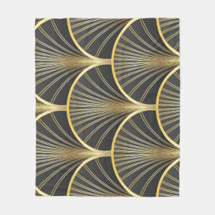 Art Deco Geometrische Textur Illustration Fleecedecke