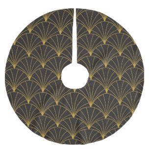 Art Deco geometrische, Vintage, nahtlose Muster. Polyester Weihnachtsbaumdecke