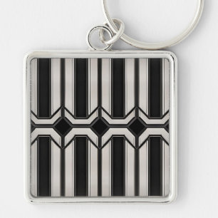 Art Deco Geometrischer Schlüsselanhänger