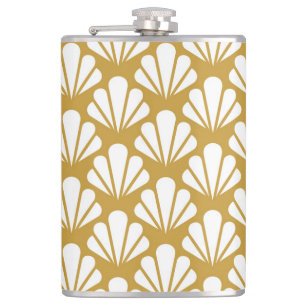 Art Deco, geometrisches florales nahtloses Muster. Flachmann