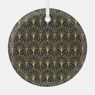 Art Deco Geometrisches Minimalistisches Muster Ornament Aus Glas