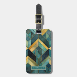 Art Deco Geometrisches Muster Gepäckanhänger