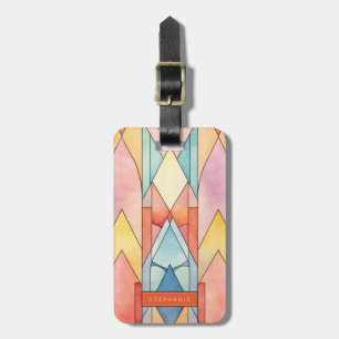 Art Deco Geometrisches Muster Gepäckanhänger