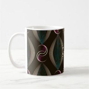 Art déco: geometrisches Vintage-Muster. Kaffeetasse