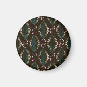 Art déco: geometrisches Vintage-Muster. Magnet