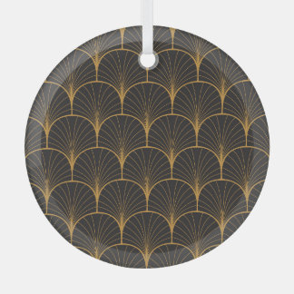 Art Deco, geometrisches Vintage-Muster. Ornament Aus Glas