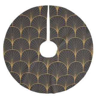 Art Deco, geometrisches Vintage-Muster. Polyester Weihnachtsbaumdecke