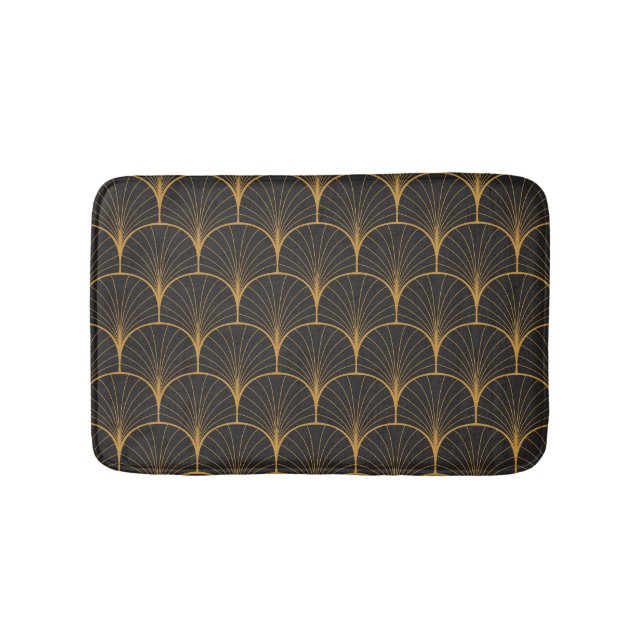 Art Deco, Geometrisches Vintages Muster. Badematte (Vorderseite)