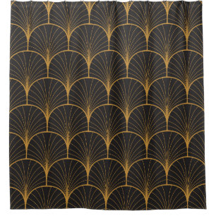 Art Deco, Geometrisches Vintages Muster. Duschvorhang